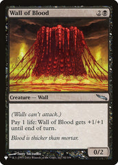 Wall of Blood [The List] | Card Citadel