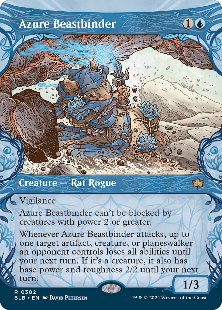 Azure Beastbinder (Showcase) [Bloomburrow] | Card Citadel