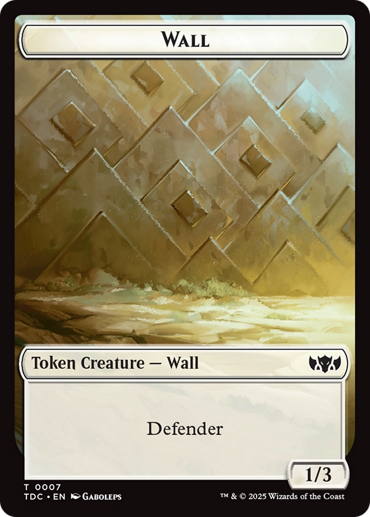 Insect (0023) // Wall Double-Sided Token [Tarkir: Dragonstorm Commander Tokens] | Card Citadel