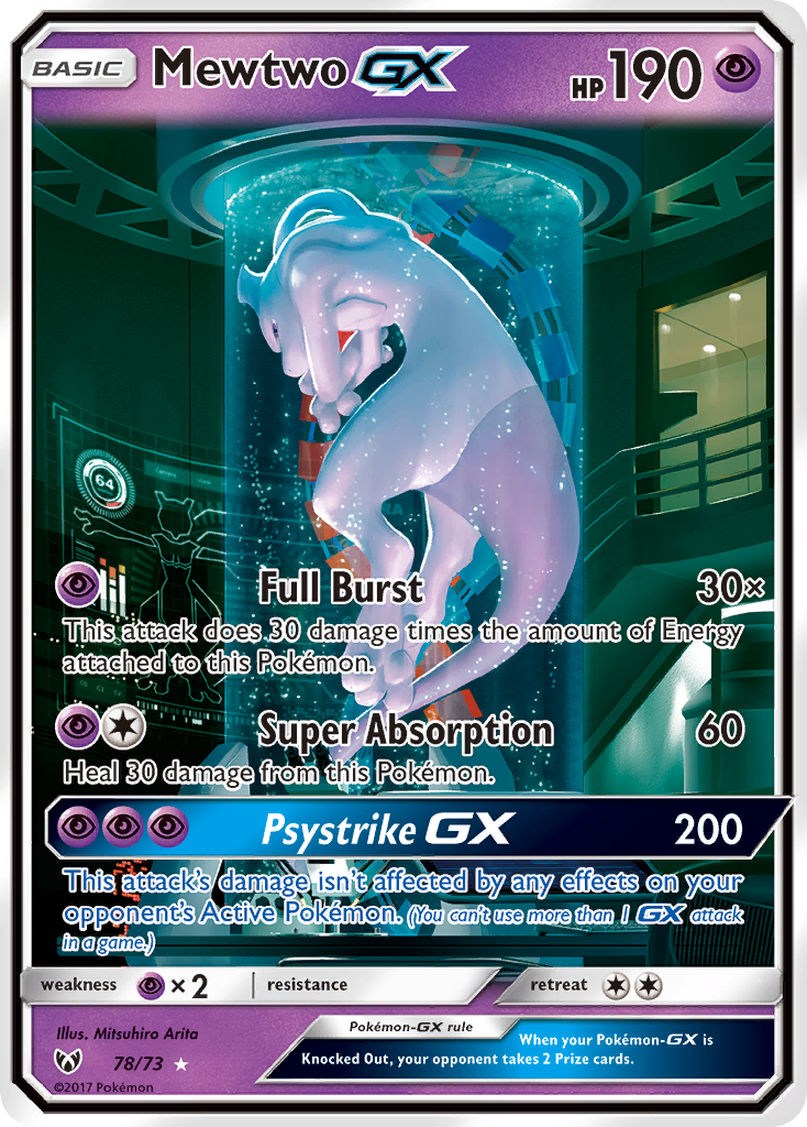 Mewtwo GX (78/73) [Sun & Moon: Shining Legends] | Card Citadel