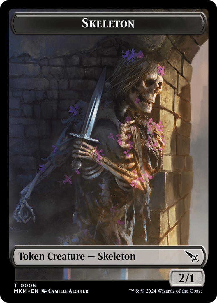 Skeleton Token [Murders at Karlov Manor Tokens] | Card Citadel