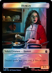 Human (0037) // Food (0057) Double-Sided Token (Surge Foil) [Doctor Who Tokens] | Card Citadel