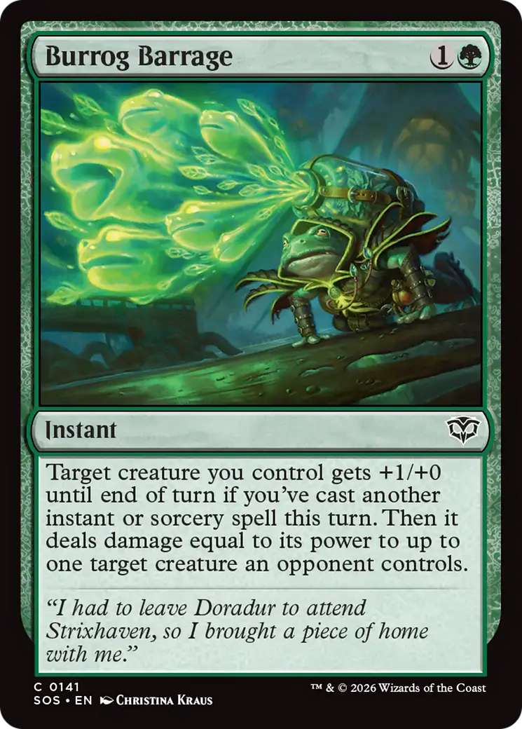 Burrog Barrage [Secrets of Strixhaven] | Card Citadel
