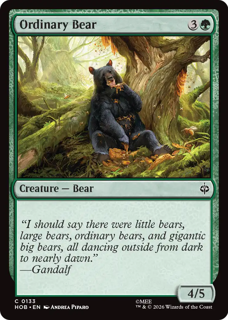 Ordinary Bear [The Hobbit] | Card Citadel