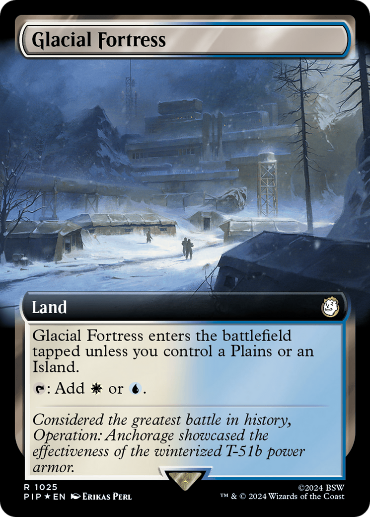 Glacial Fortress (Extended Art) (Surge Foil) [Fallout] | Card Citadel