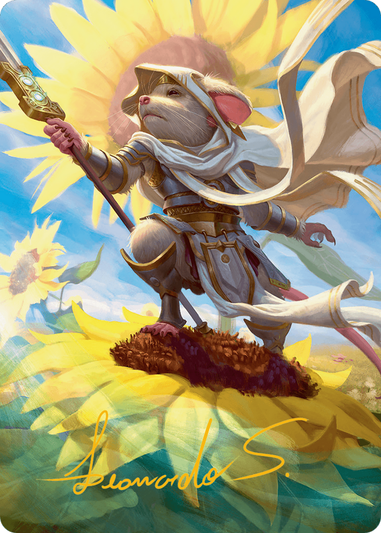 Elspeth, Sun's Champion Art Card (Gold-Stamped Signature) [Bloomburrow Art Series] | Card Citadel