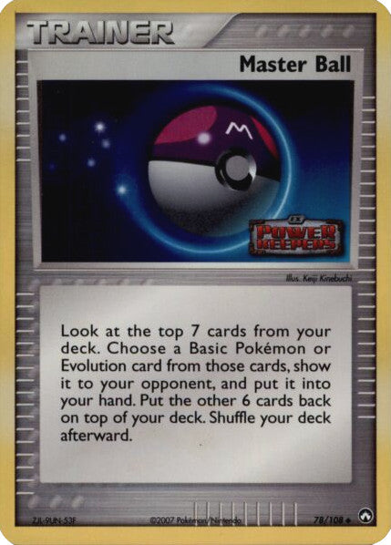 Master Ball (78/108) (Stamped) [EX: Power Keepers] | Card Citadel