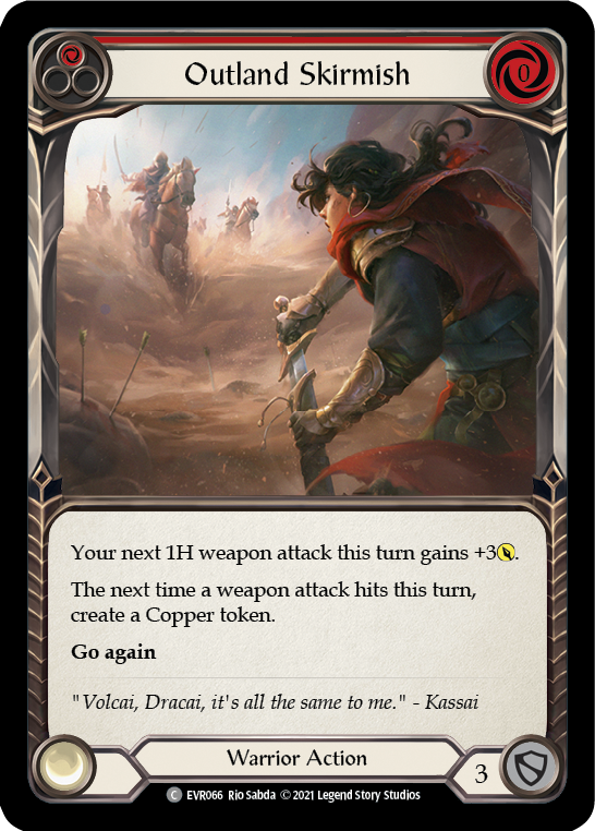 Outland Skirmish (Red) [EVR066] (Everfest)  1st Edition Rainbow Foil | Card Citadel