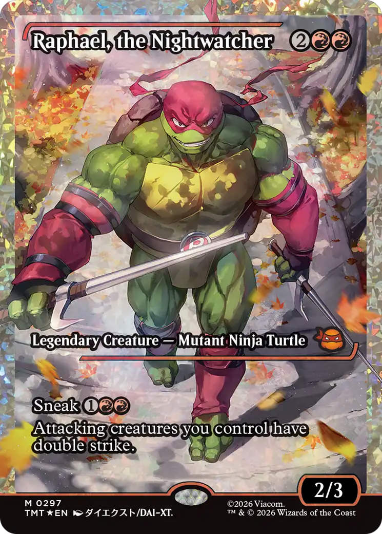 Raphael, the Nightwatcher (Showcase) (Fracture Foil) [Teenage Mutant Ninja Turtles] | Card Citadel