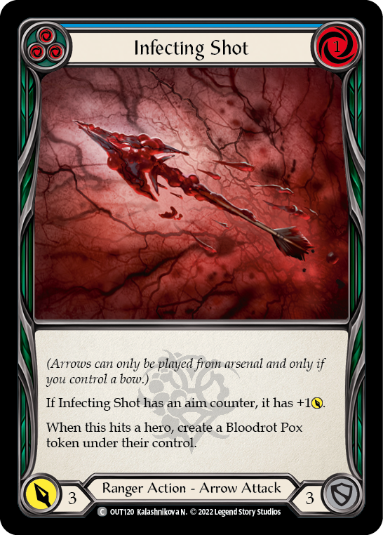 Infecting Shot (Blue) [OUT120] (Outsiders) | Card Citadel