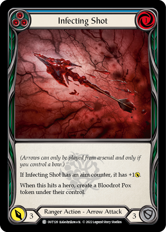 Infecting Shot (Blue) [OUT120] (Outsiders)  Rainbow Foil | Card Citadel