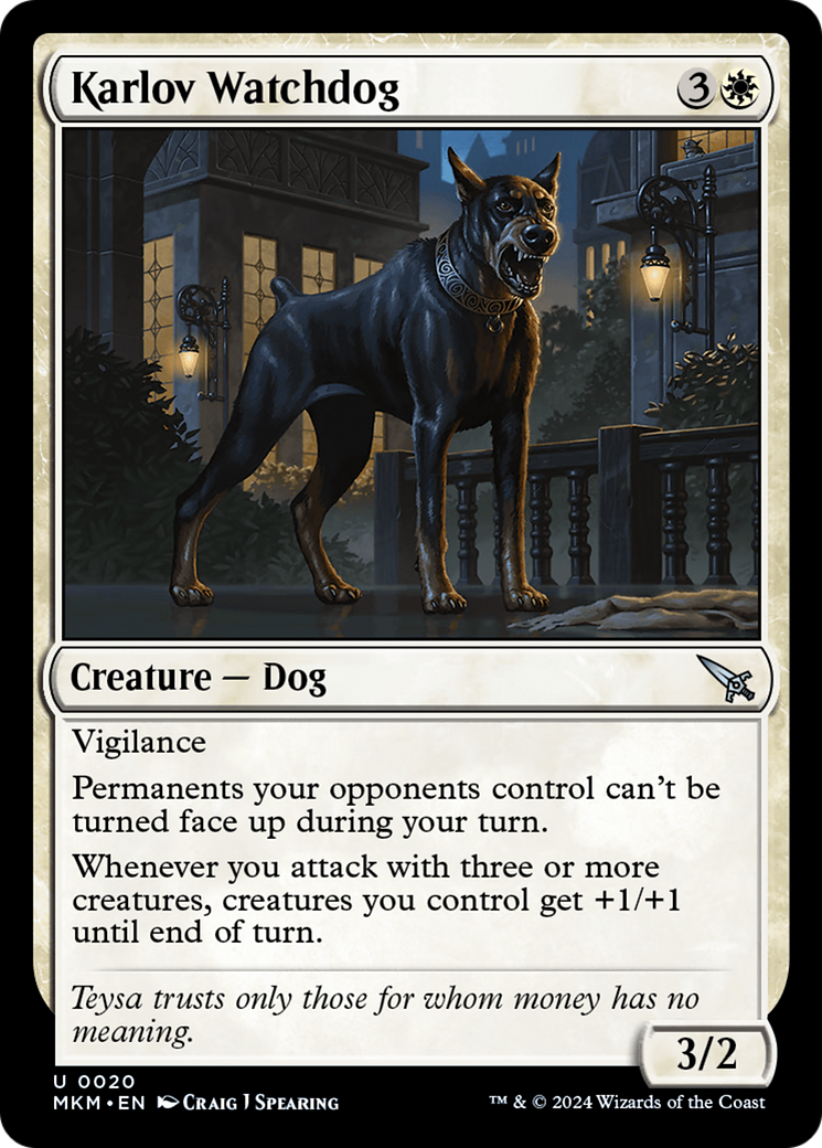 Karlov Watchdog [Murders at Karlov Manor] | Card Citadel