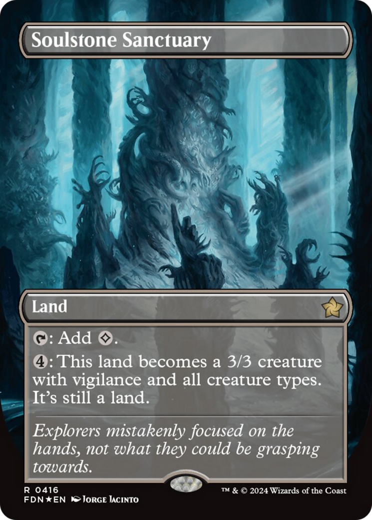 Soulstone Sanctuary (Borderless) (Mana Foil) [Foundations] | Card Citadel