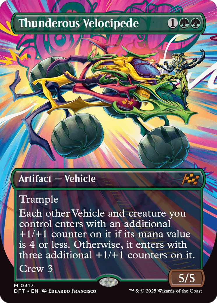 Thunderous Velocipede (Borderless) [Aetherdrift] | Card Citadel