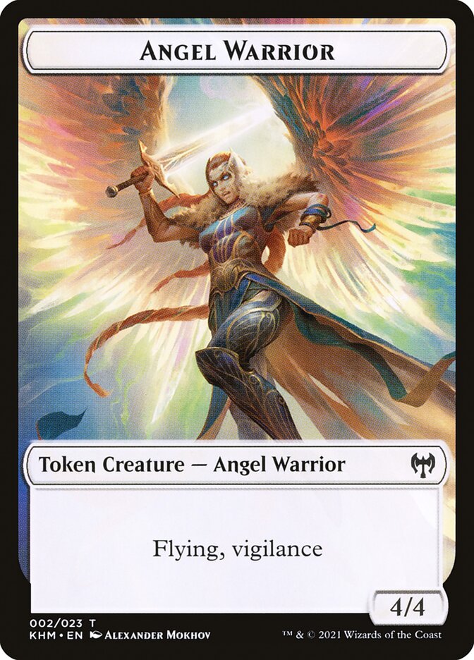 Human Warrior // Angel Warrior Double-Sided Token [Kaldheim Tokens] | Card Citadel