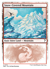 Snow-Covered Mountain (White Border) [Mystery Booster 2] | Card Citadel