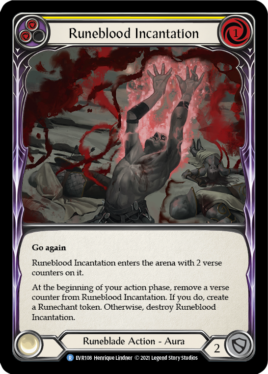 Runeblood Incantation (Yellow) [EVR108] (Everfest)  1st Edition Rainbow Foil | Card Citadel