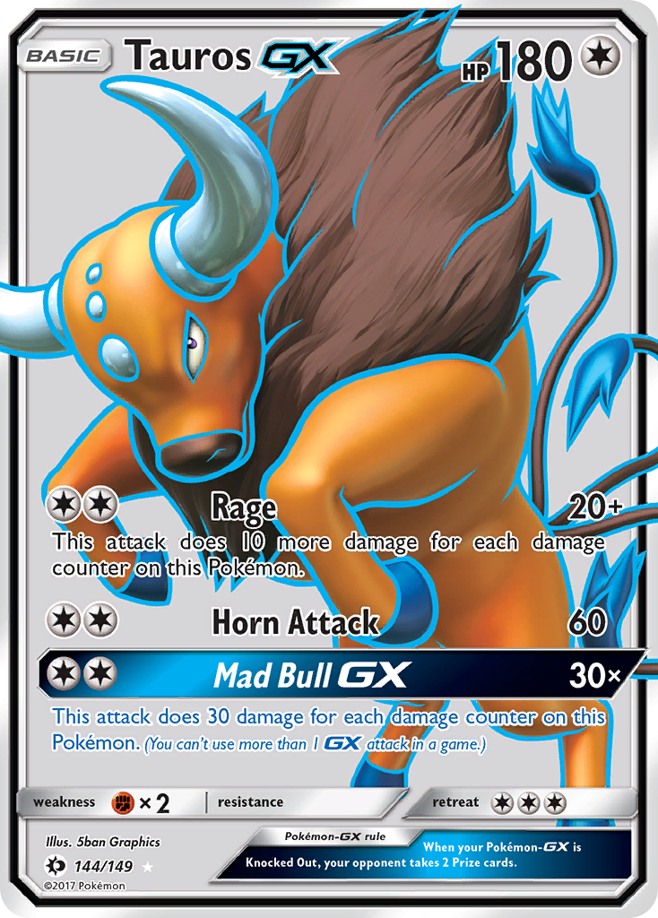Tauros GX (144/149) [Sun & Moon: Base Set] | Card Citadel