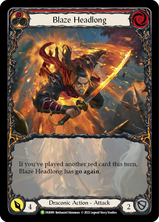 Blaze Headlong [FAB089] (Promo)  Rainbow Foil | Card Citadel