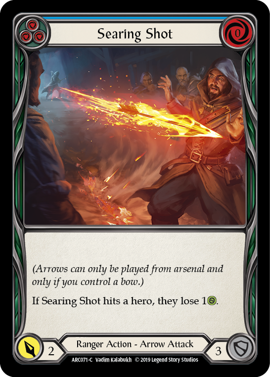 Searing Shot (Blue) [ARC071-C] (Arcane Rising)  1st Edition Rainbow Foil | Card Citadel