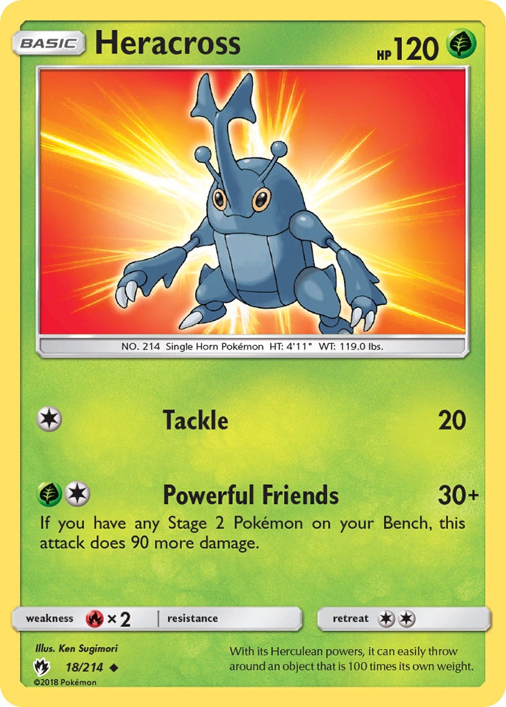 Heracross (18/214) [Sun & Moon: Lost Thunder] | Card Citadel