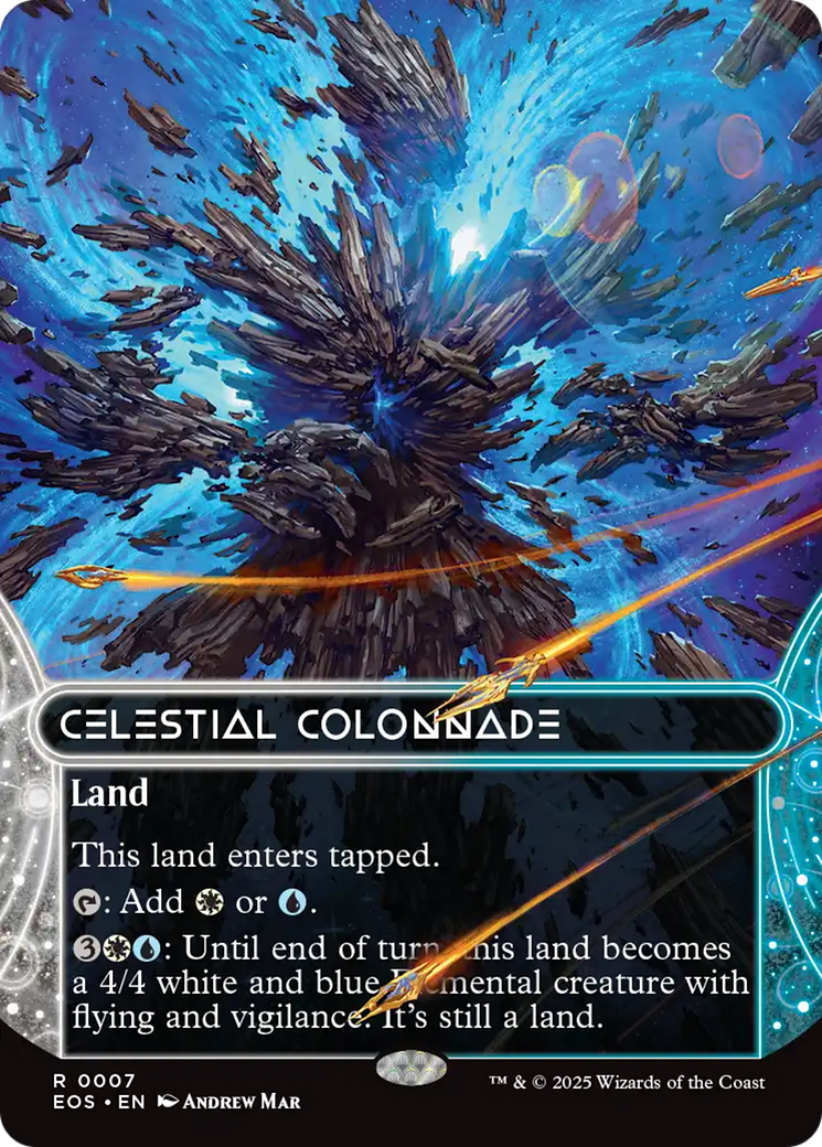 Celestial Colonnade (0007) (Borderless) [Edge of Eternities: Stellar Sights] | Card Citadel
