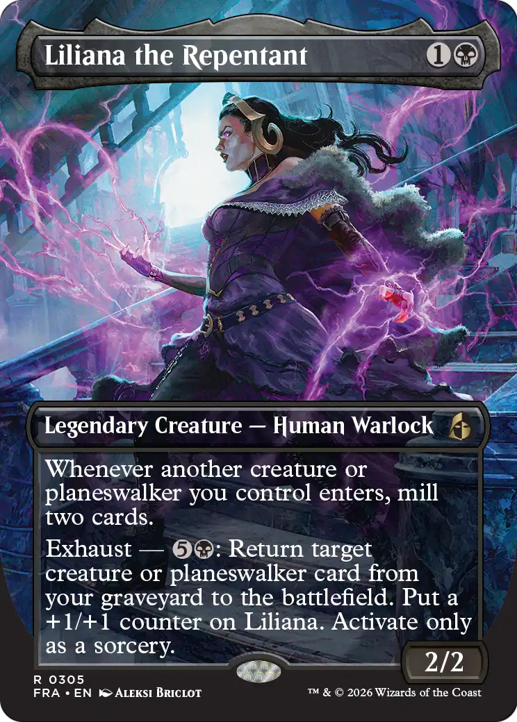 Liliana the Repentant (Borderless) [Reality Fracture] | Card Citadel