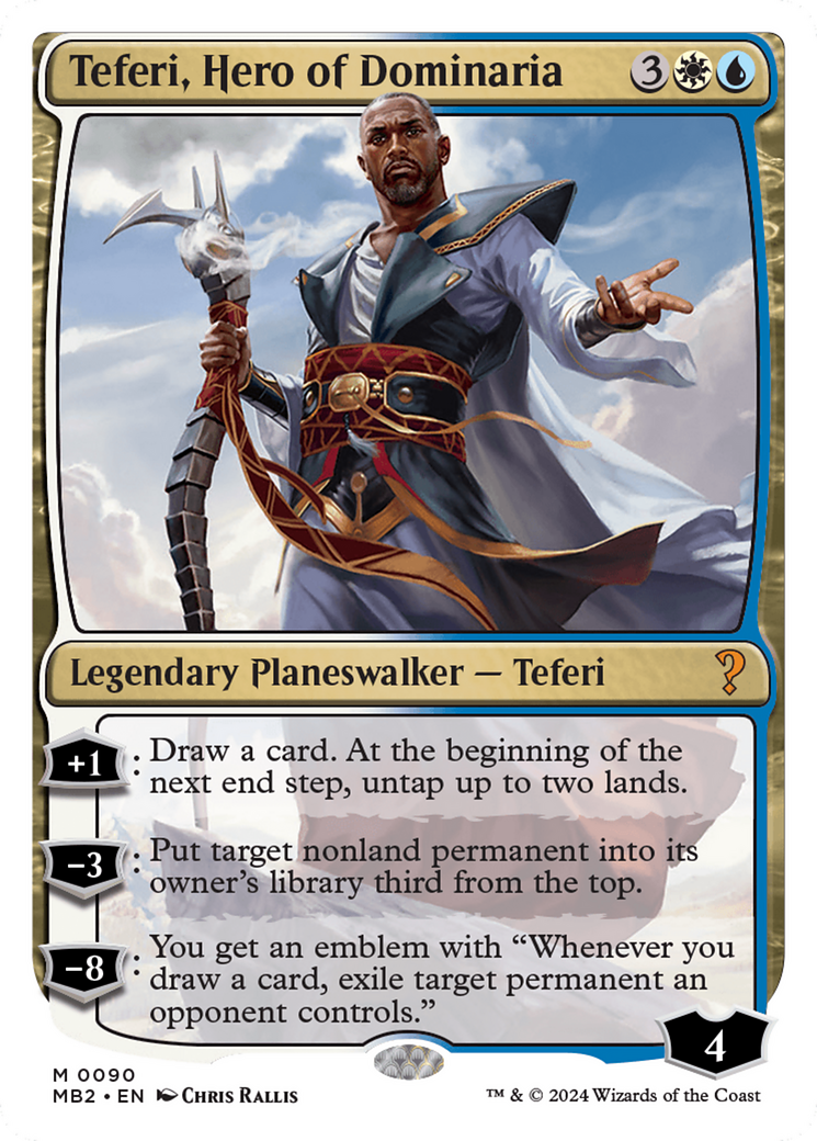 Teferi, Hero of Dominaria (White Border) [Mystery Booster 2] | Card Citadel