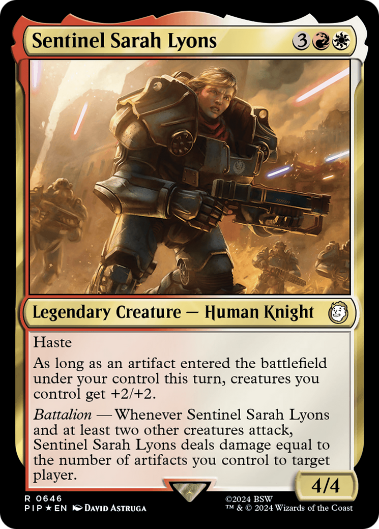 Sentinel Sarah Lyons (Surge Foil) [Fallout] | Card Citadel