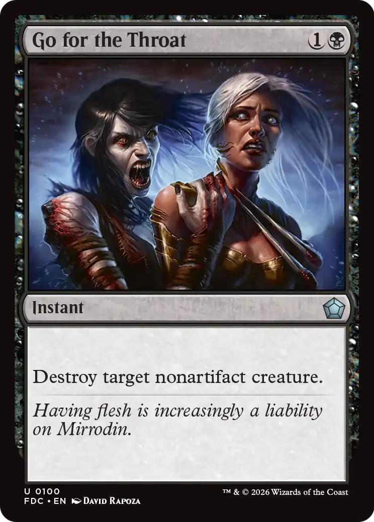 Go for the Throat [Foundations Commander] | Card Citadel