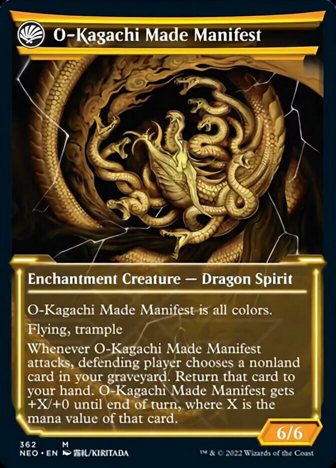 The Kami War // O-Kagachi Made Manifest (Showcase Soft Glow) [Kamigawa: Neon Dynasty] | Card Citadel