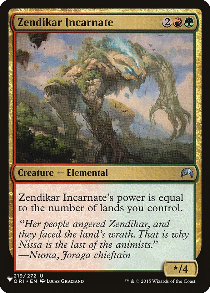 Zendikar Incarnate [The List] | Card Citadel