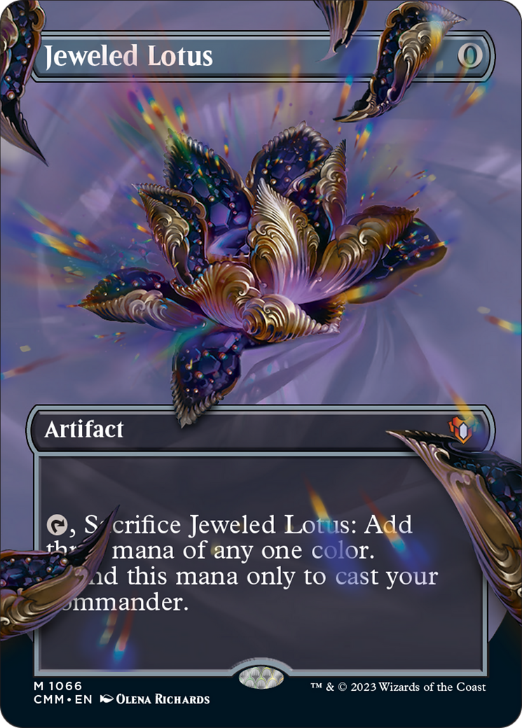 Jeweled Lotus (Borderless Textured Foil Frame Break) [Commander Masters] | Card Citadel