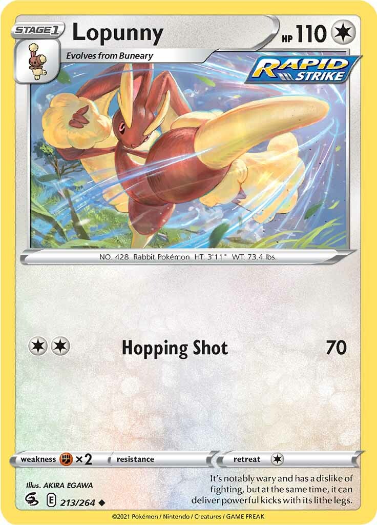 Lopunny (213/264) [Sword & Shield: Fusion Strike] | Card Citadel