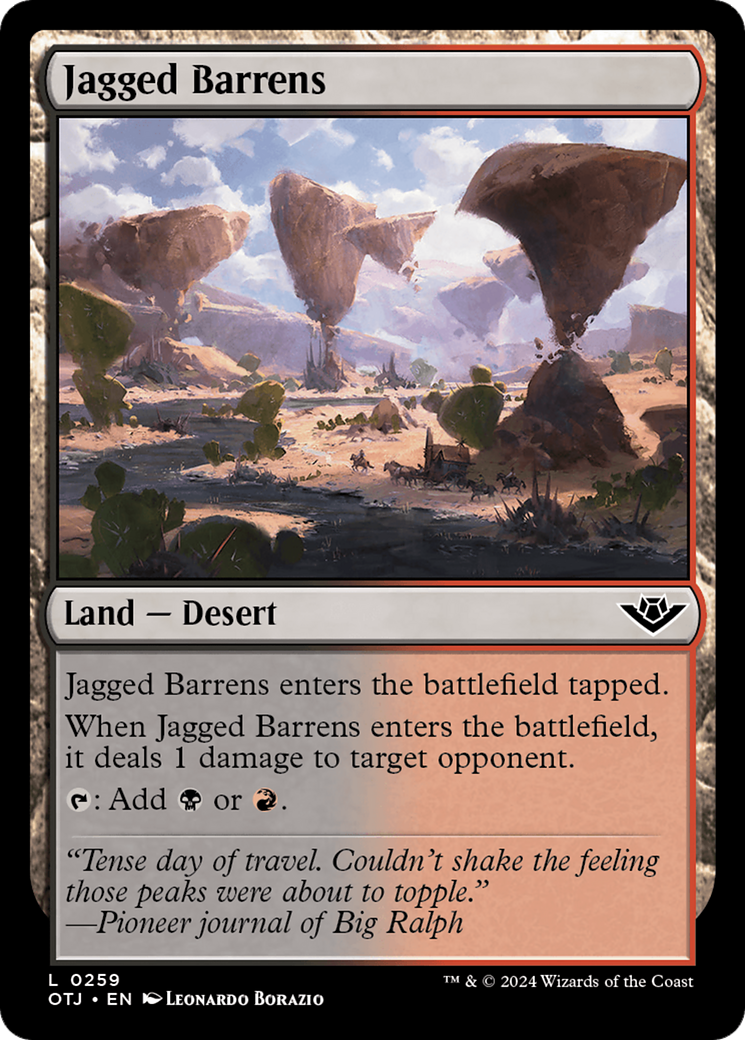 Jagged Barrens [Outlaws of Thunder Junction] | Card Citadel