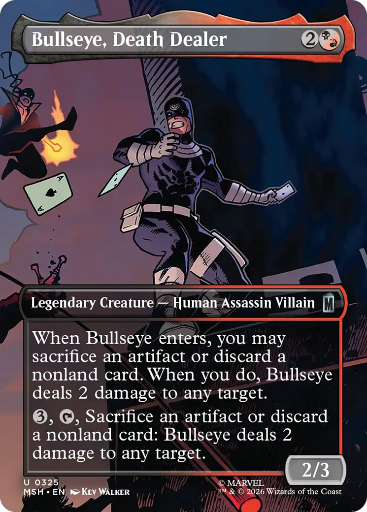 Bullseye, Death Dealer (Borderless) [Marvel Super Heroes] | Card Citadel