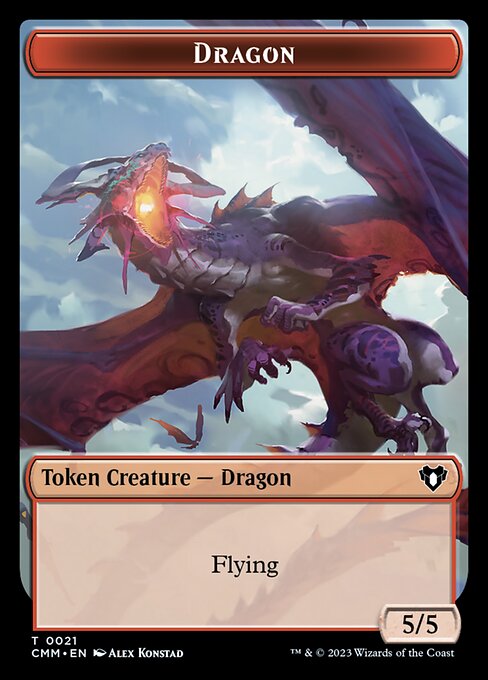 Thopter // Dragon (0021) Double-Sided Token [Commander Masters Tokens] | Card Citadel