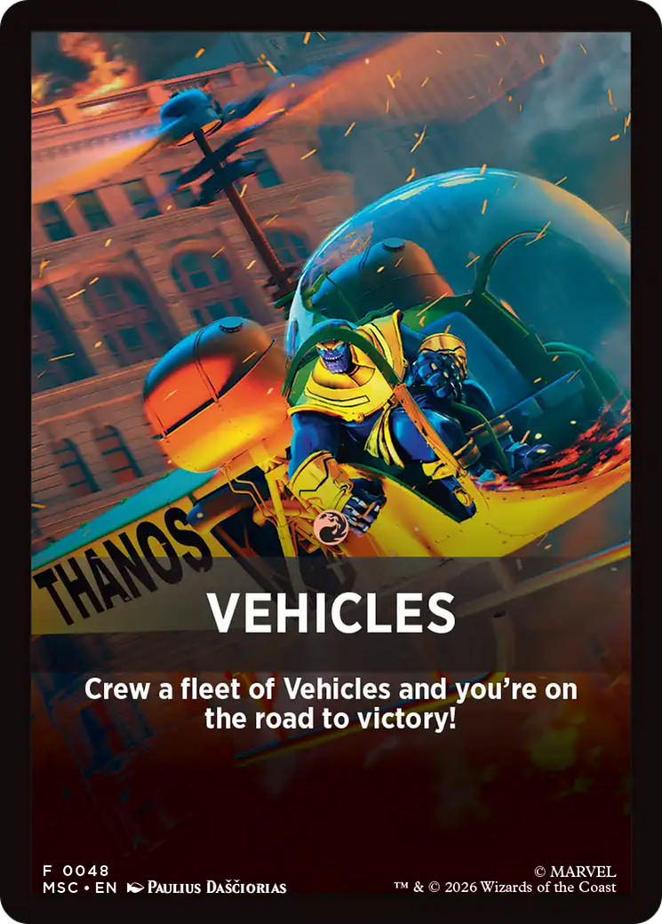 Vehicles Theme Card [Marvel Super Heroes Commander] | Card Citadel