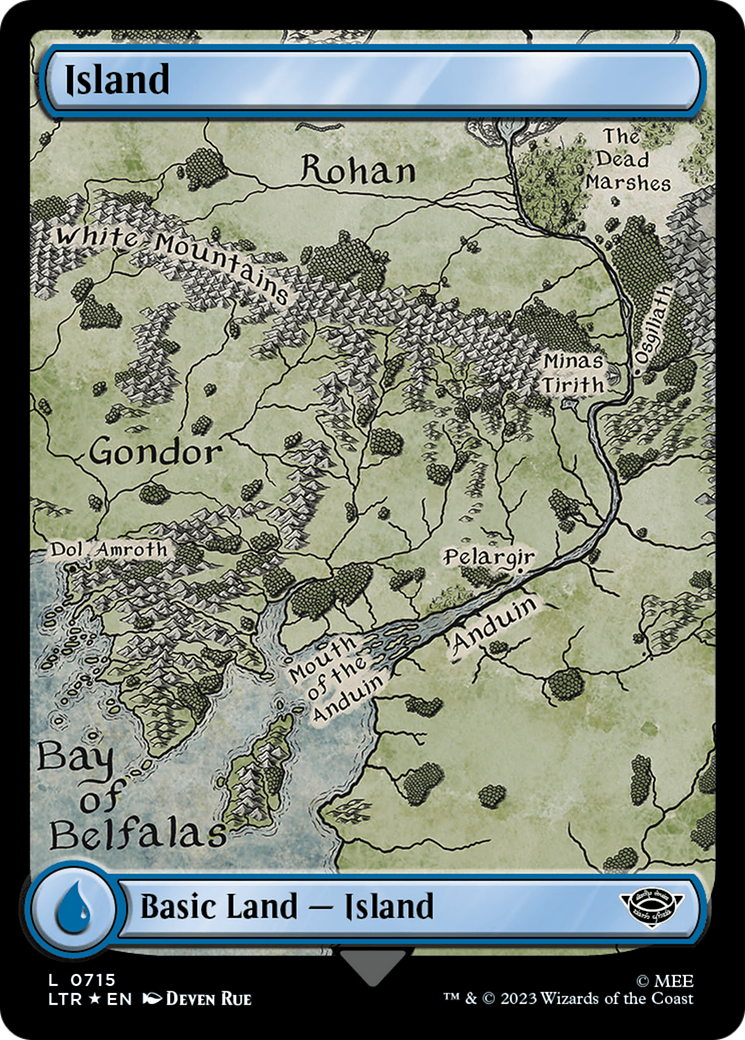 Island (0715) (Surge Foil) [The Lord of the Rings: Tales of Middle-Earth] | Card Citadel