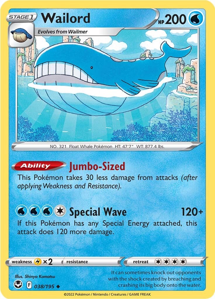 Wailord (038/195) [Sword & Shield: Silver Tempest] | Card Citadel