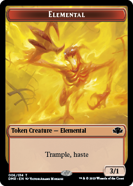 Elephant // Elemental Double-Sided Token [Dominaria Remastered Tokens] | Card Citadel