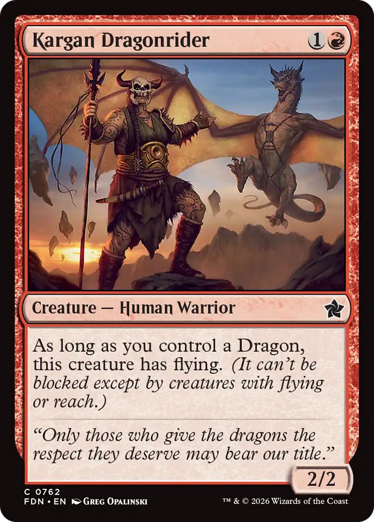 Kargan Dragonrider (0762) [Foundations] | Card Citadel
