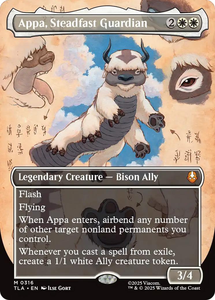 Appa, Steadfast Guardian (Borderless) [Avatar: The Last Airbender] | Card Citadel