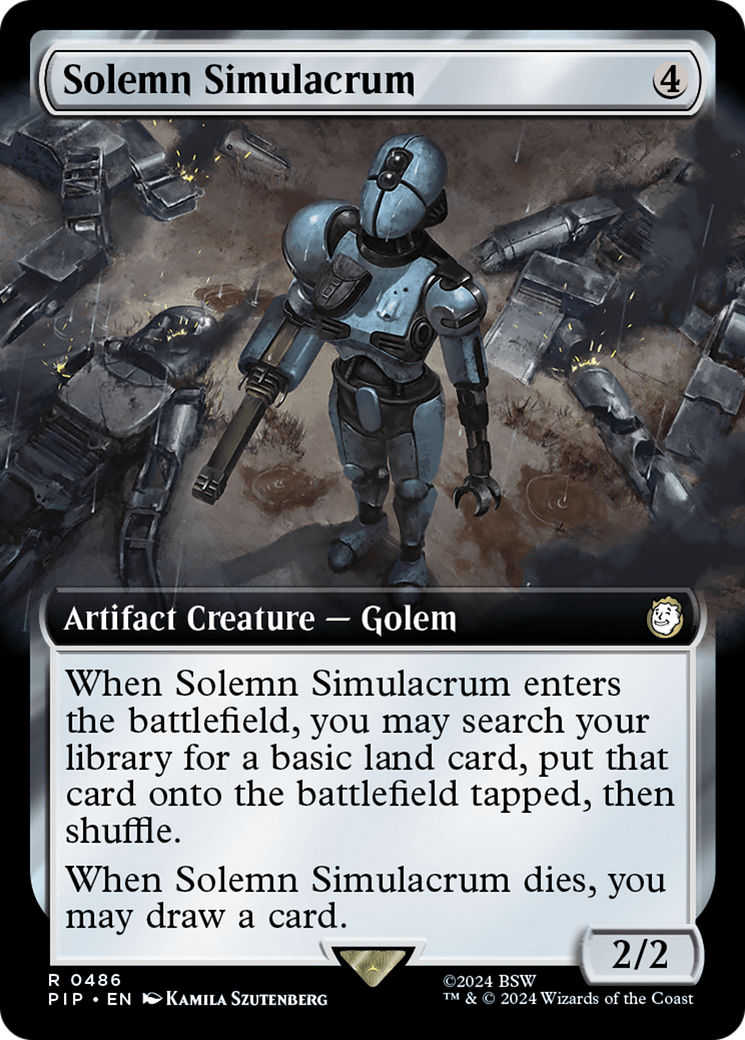 Solemn Simulacrum (Extended Art) [Fallout] | Card Citadel