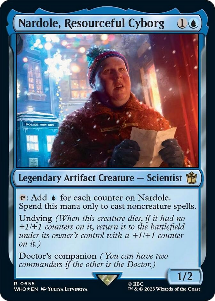 Nardole, Resourceful Cyborg (Surge Foil) [Doctor Who] | Card Citadel