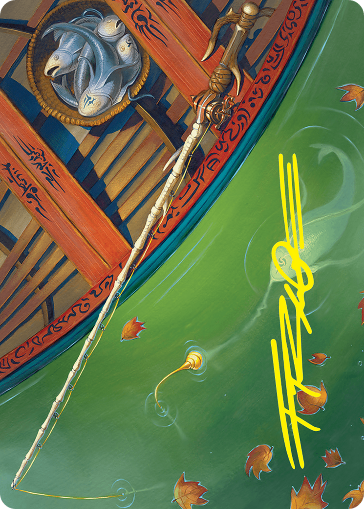 Fishing Pole Art Card (18/54) (Gold-Stamped Signature) [Foundations Art Series] | Card Citadel