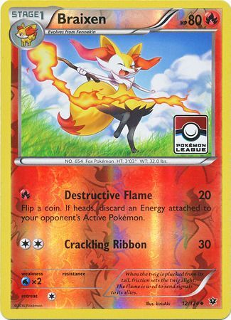 Braixen (12/124) (League Promo) [XY: Fates Collide] | Card Citadel