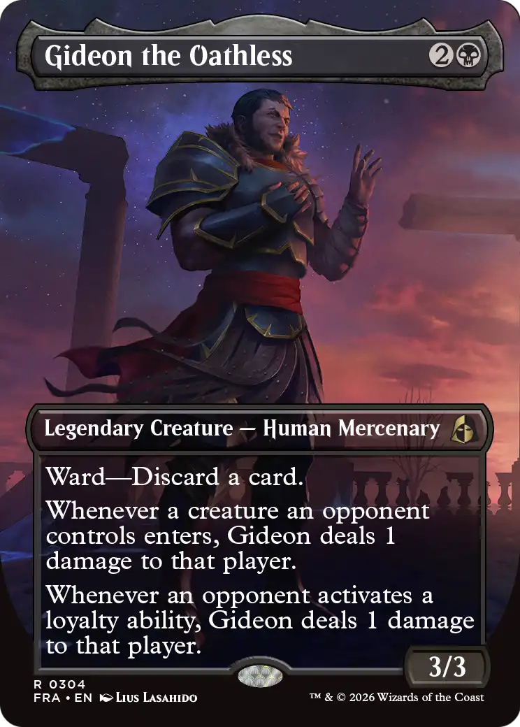 Gideon the Oathless (Borderless) [Reality Fracture] | Card Citadel