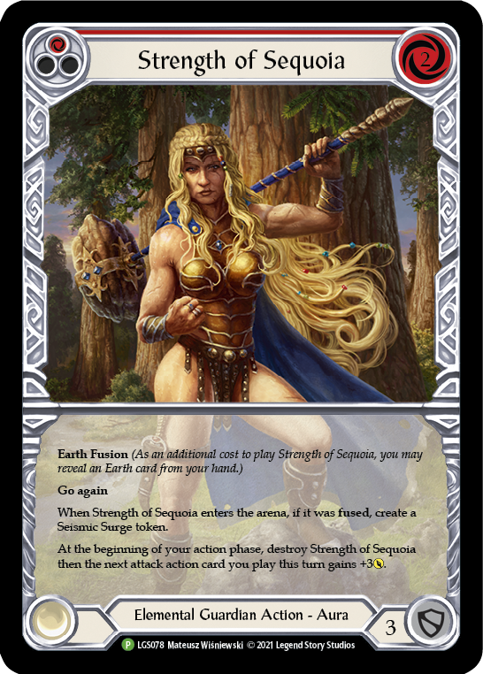 Strength of Sequoia (Red) [LGS078] (Promo)  Rainbow Foil | Card Citadel