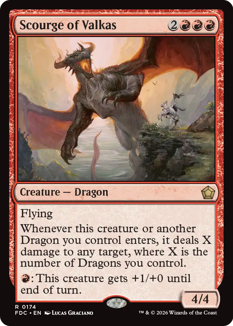 Scourge of Valkas [Foundations Commander] | Card Citadel